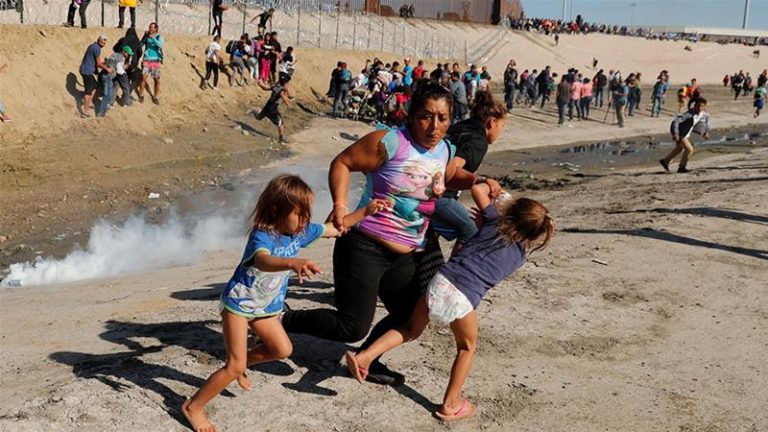 USA Used Tear Gas Against Refugees At The Border With Mexico